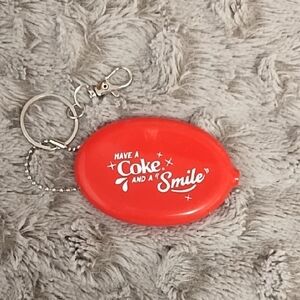 Coca-Cola Red Oval Keychain Pouch